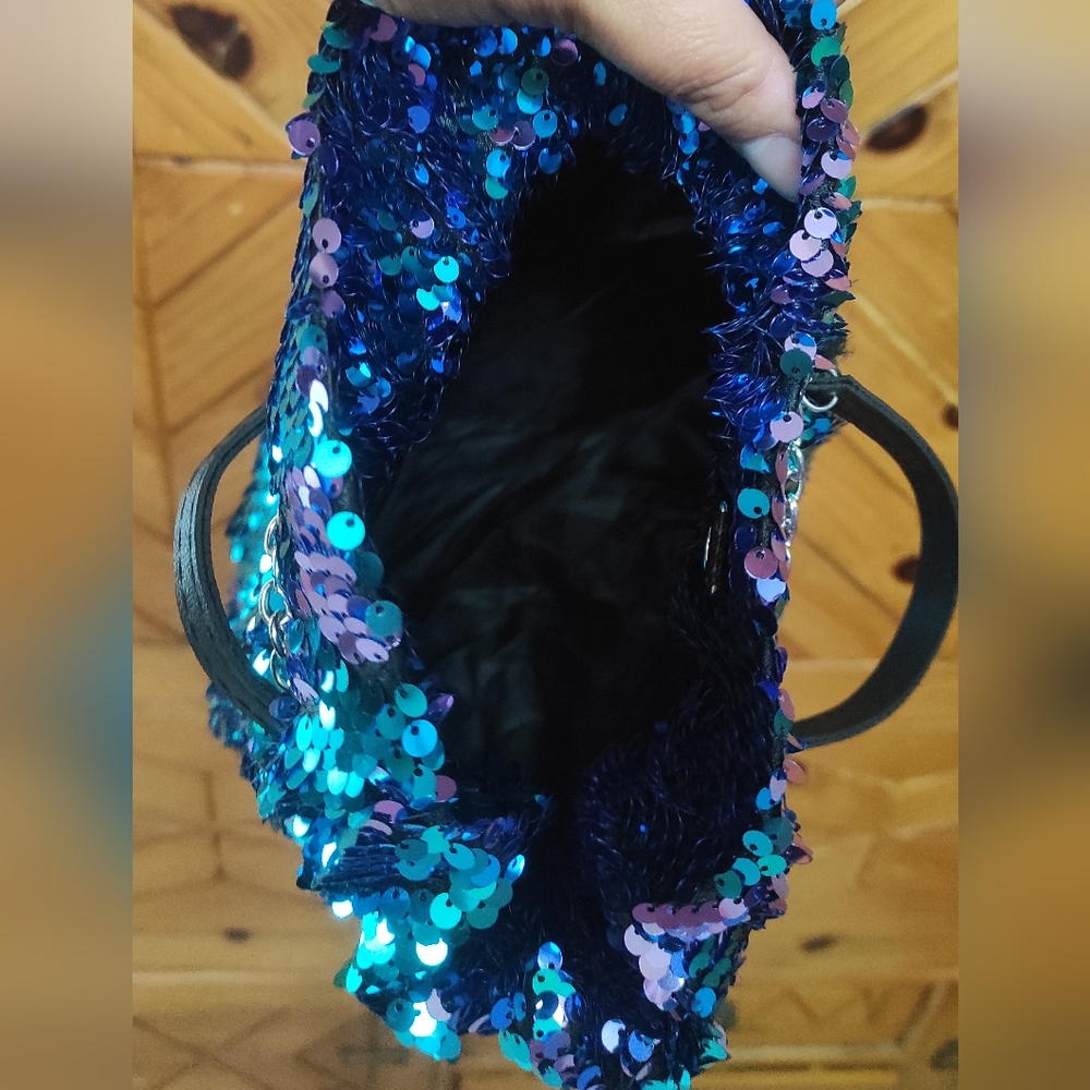 Sequin Blue Potli - Picture 4 of 4